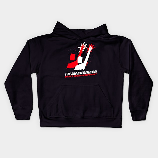 Engineering Superpower Kids Hoodie by ForEngineer